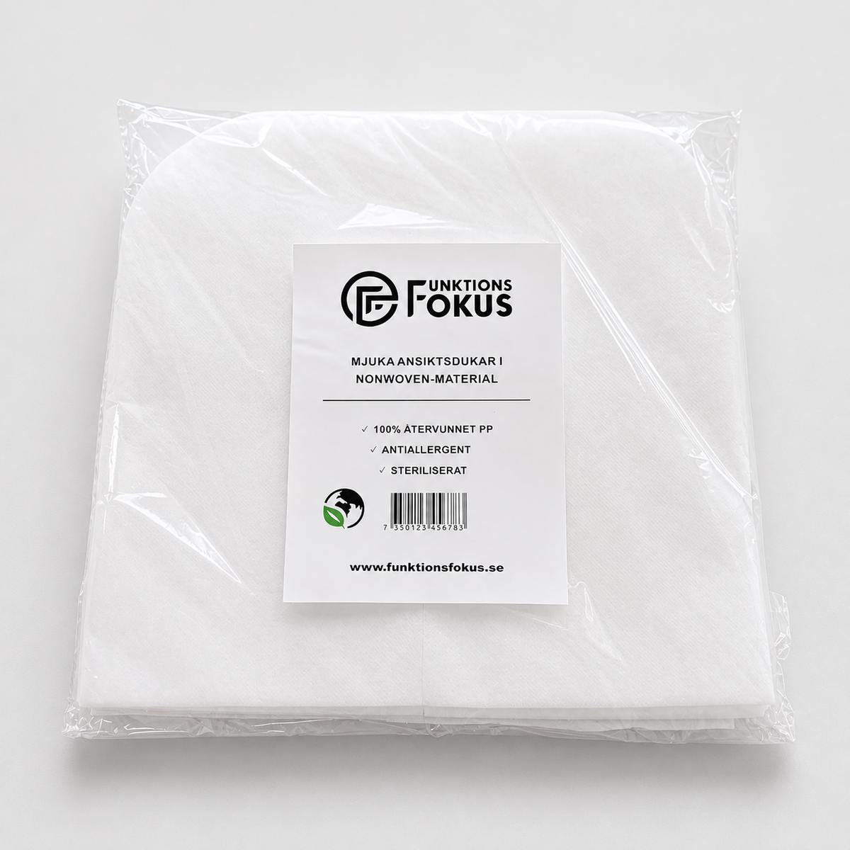 Ansiktspapper i non-woven, förpackning med 100 ark