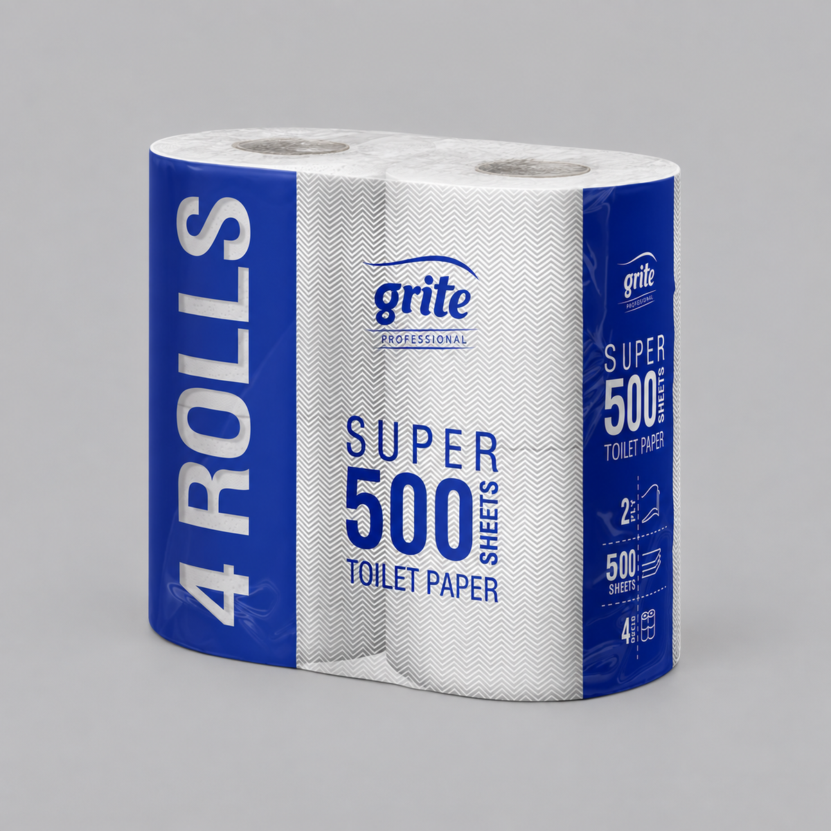 Grite Super 500T toalettpapper, innerpaket med fyra rullar